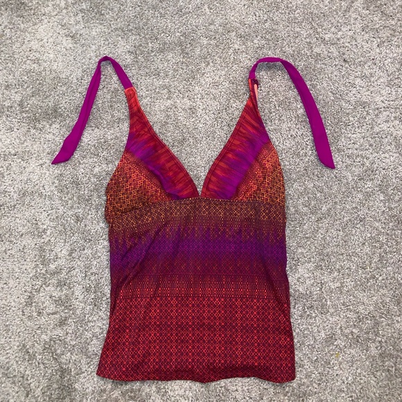 Athleta Red, Purple & Orange Swim CoverUp size M - Picture 3 of 9